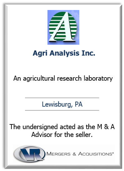 agri analysis company in lewisburg pa sold